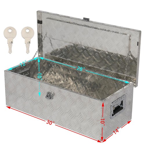 Aluminum tool box - 30", silver